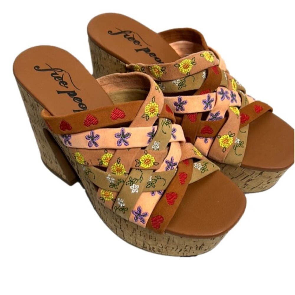 NWOT Women's Free People Lisbon Platform Sandal - Picture 1 of 8
